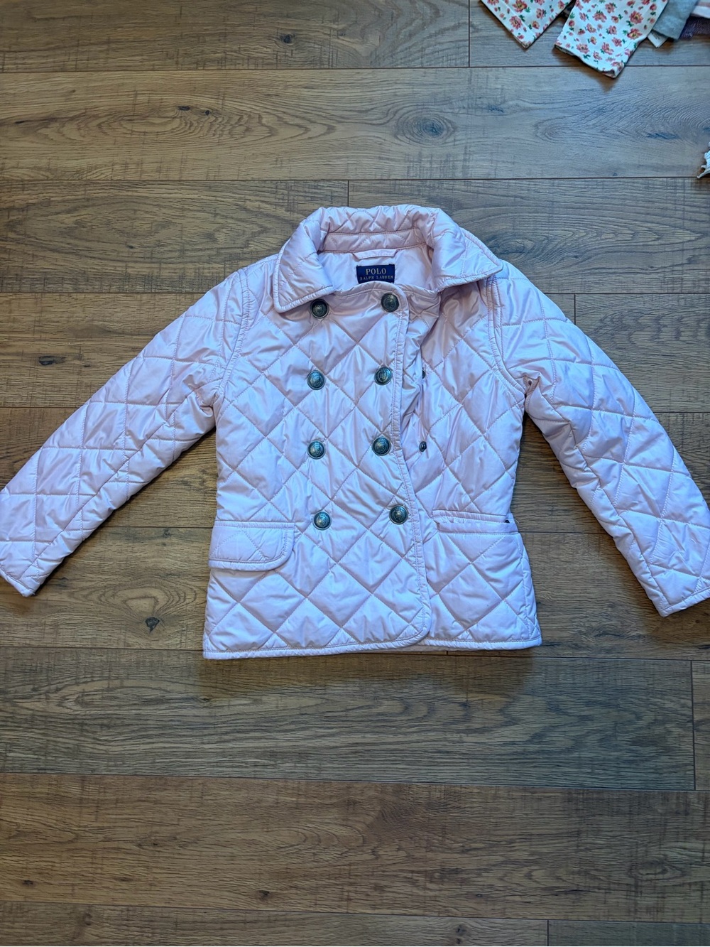 Polo by Ralph Lauren Light Pink Quilted Double-Breasted Jacket